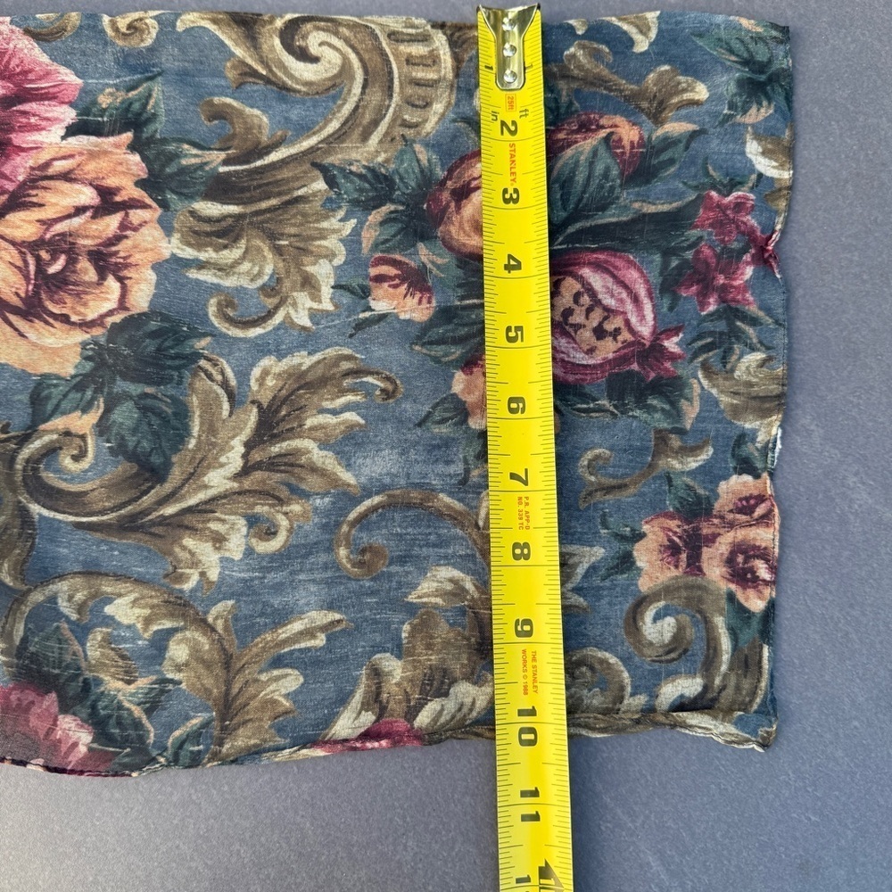Floral Patterned Scarf with Vintage Wooden Jewellery Box - Picture 6 of 17